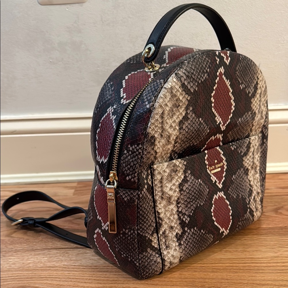 Kate Spade Stylish Snake Print Mini Backpack